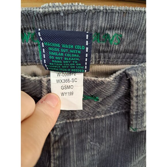 Y2K Gray Corduroy Worn Jeans Straight Leg Pants Women's Size 6 Low Rise - Picture 4 of 11